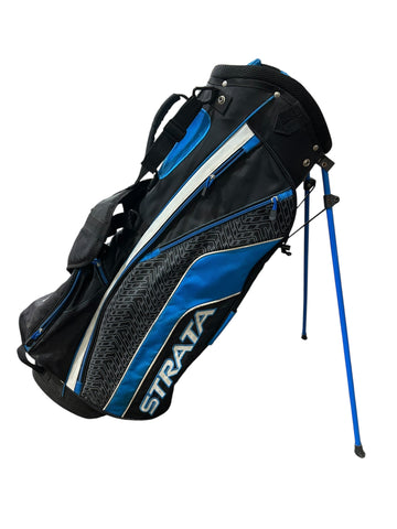 Strata Stand Bag 7-Way Divider 5 Pockets Harness Handle Black/ Blue