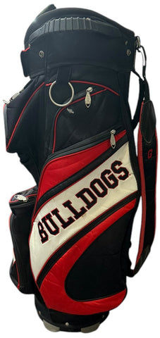 Team Effort Georgia Bulldogs Cart Bag 14-Way Divider 8 Pockets Strap Handle