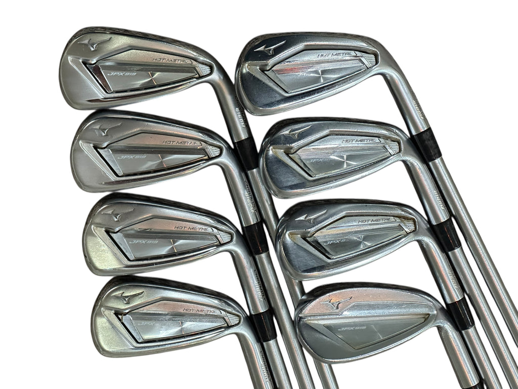 Mizuno JPX 919 Hot Metal Irons 4-GW +1/2" KBS C-Taper S Flex MCC +4 Grips