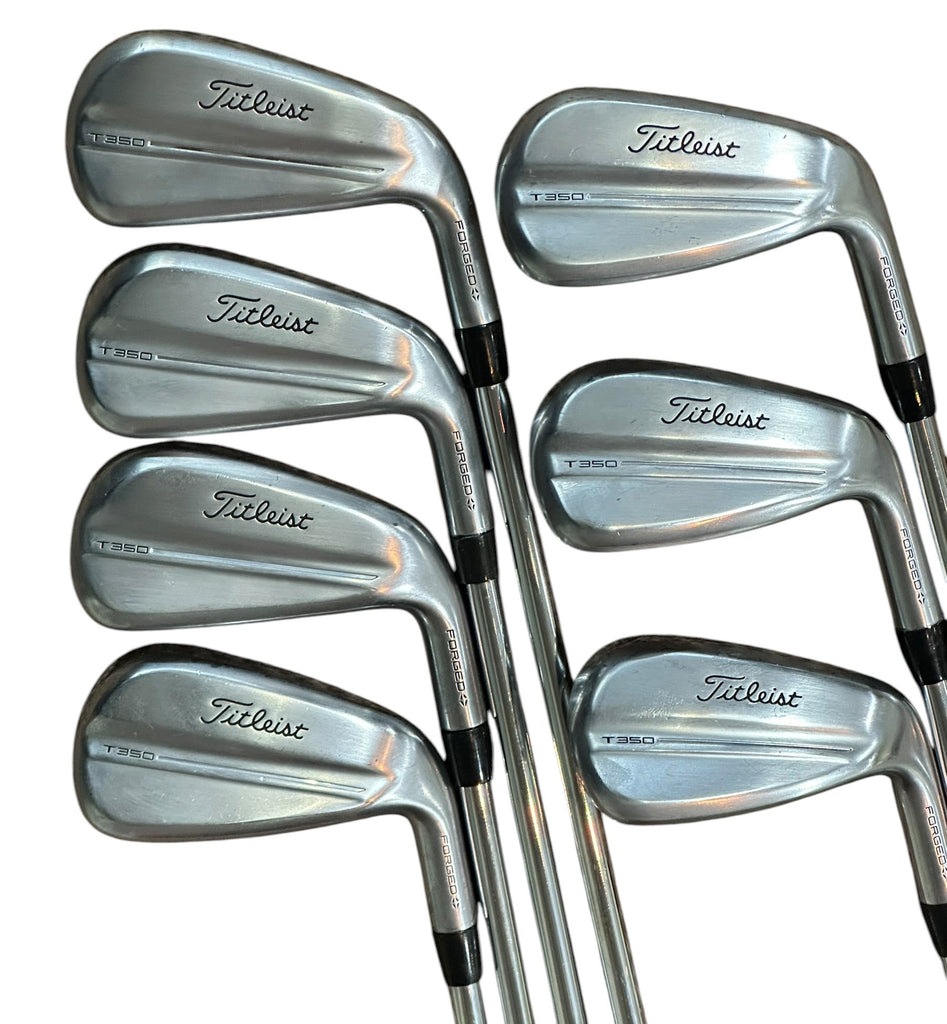 Titleist T350 Forged Iron Set 5-GW AMT Red Stiff Flex Shafts Titleist 360 Grips