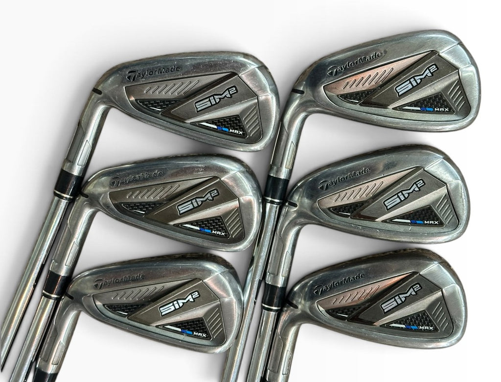 TaylorMade LH Sim2 Max Iron Set 5-PW +1/2" KBS Max MT 85g R Flex Shafts GP MCC +4 Grips