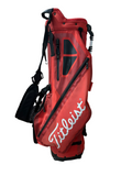 Titleist Stand Bag 4-Way Divider 4 Pockets Harness Handle Rain Hood Red/Black