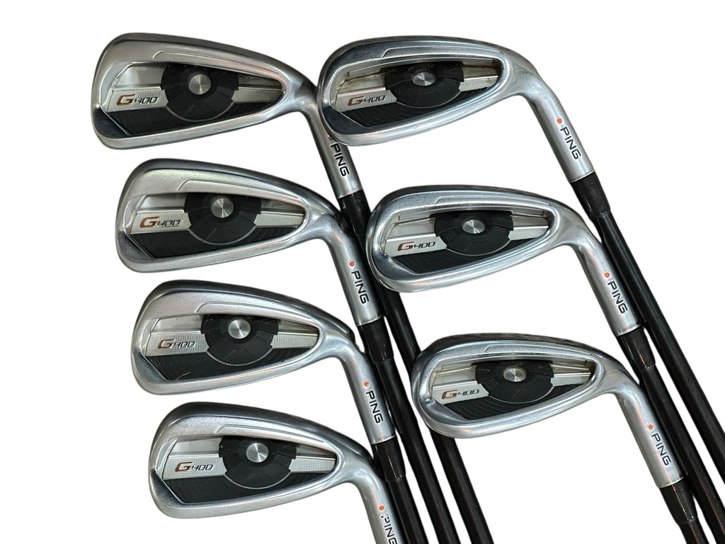 Ping G400 Orange Dot Iron Set 6-PW, AW, SW Alta CB R Flex Shafts Ping Grips