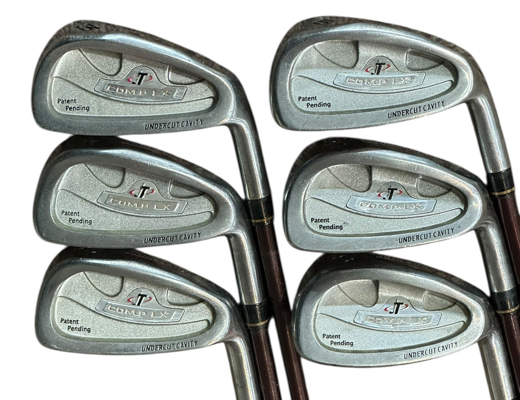 Tour Edge Comp XL Irons 3-8 Lift Off R Flex Shafts Lamkin Crossline Grips