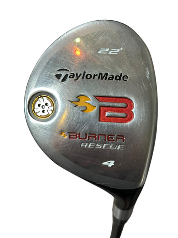 TaylorMade Burner Rescue 22° 4 Hybrid REAX 60g R Flex Shaft Tour Wrap Grip