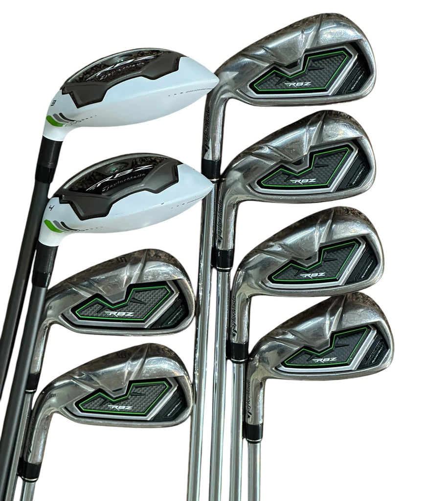TaylorMade LH RBZ Irons 3-H 5-PW Irons +1" RBZ R Flex Shafts RBZ Grips