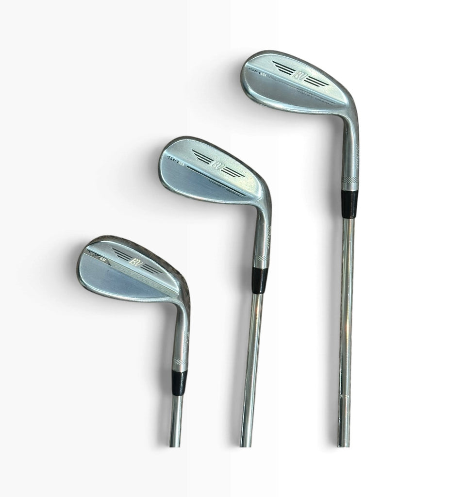 Titleist SM9 Wedge Set 52° 56° 60° SM9 Wedge Flex Shafts Golf Pride Tour Velvet Grips