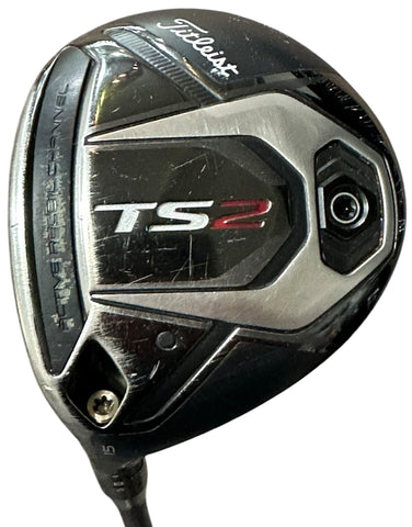 Titleist LH TS2 15° 3 Wood LA Golf 60g S Flex Shaft Golf Pride Tour Velvet Grip