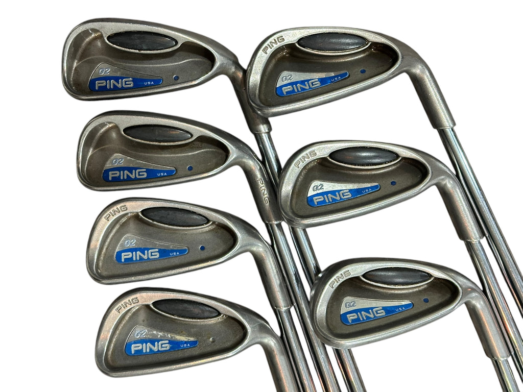 Ping G2 Blue Dot Iron Set 4-PW Cushin S Flex Shafts Crossline ACE Grips
