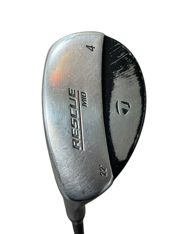 TaylorMade LH Rescue Mid 22° 4 Hybrid UG65 R Flex Shaft Lamkin REL Grip