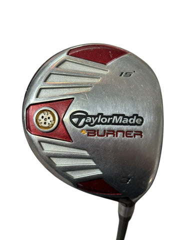 TaylorMade Burner 15° 3 Wood REAX 50g S Flex Shaft GP CP2 Wrap Grip