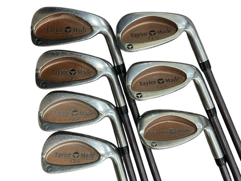 TaylorMade Burner LCG Iron Set +1/2" Bubble 2 S Flex Shafts Tour Wrap Grips