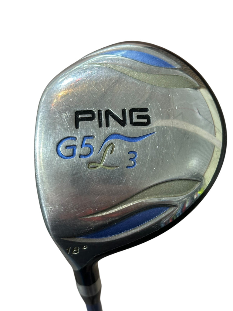 Ping LH G5 L 18° 3 Wood ULT50F Ladies Flex Shaft Tacki Mac Grip