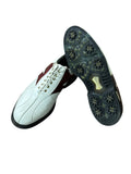 Foot Joy Classics Tour Golf Shoes US13 White/Maroon No Box