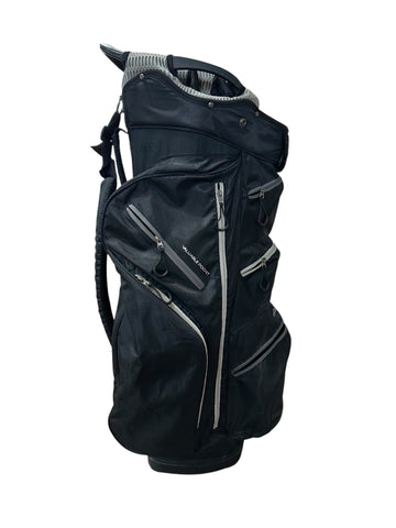 Tour Gear Cart Bag 14-Way Divider 9 Pockets Strap Handle Rain Hood Black