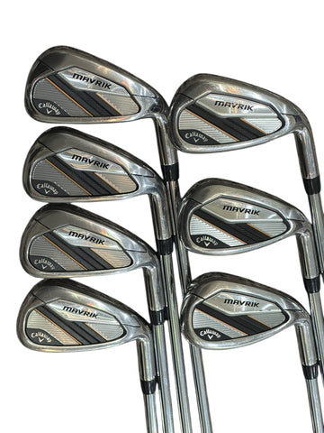 Callaway Mavrik Iron Set 5-AW +1" Elevate 95 S Flex Shaft GP Tour Velvet Grips