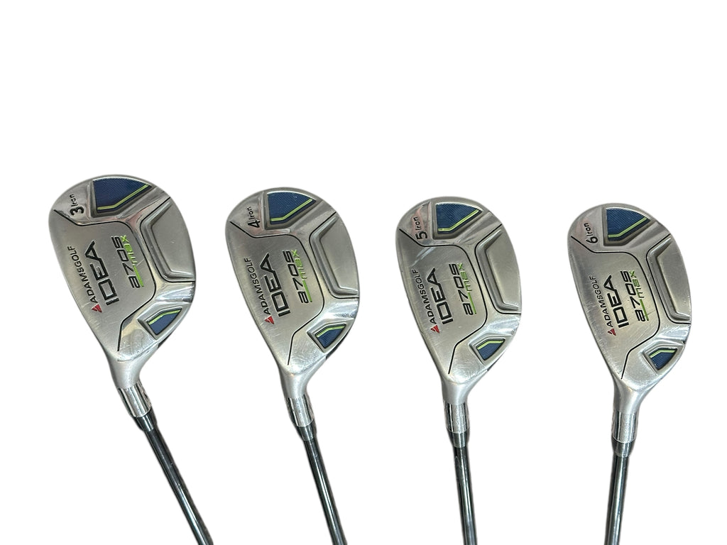 Adams LH Idea A7OS Max Hybrid Set 3-6 Pro Launch Axis S Flex Shafts Adams Grips