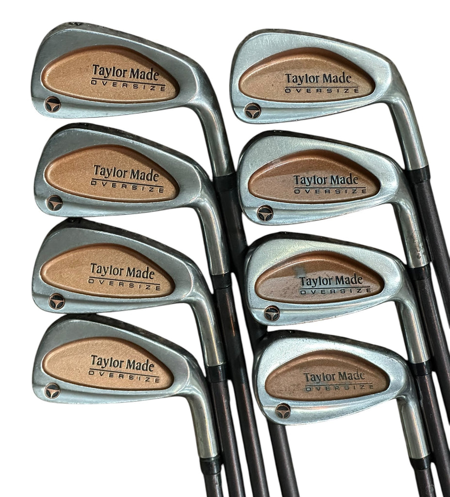 TaylorMade Burner Oversize Iron Set 3-PW 80 Plus R Flex Shafts Bubble Grips