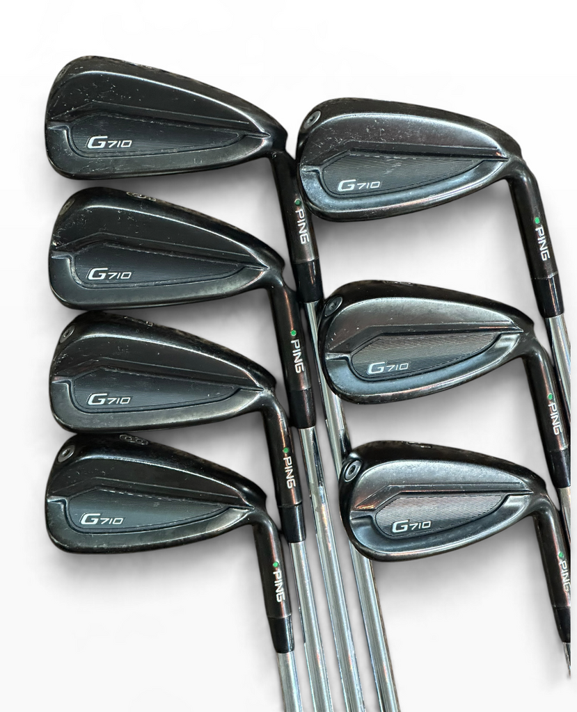 Ping G710 Green Dot Iron Set 5-UW +1/2" AWT 2.0 Regular Flex Shaft Winn Dri•Tac Grips