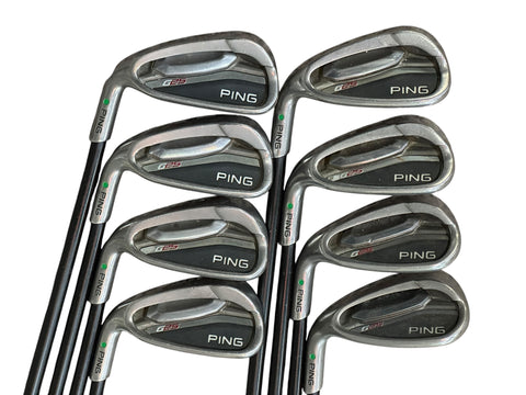 Ping LH G25 Green Dot Irons 6-LW TFC-189 R Flex Shafts GP Tour Velvet Grips