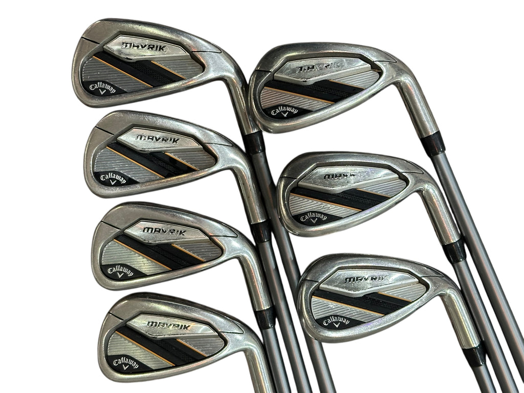 Callaway Mavrik Irons 5-AW Catalyst 55g 5.0 R Flex Shafts GP Tour Velvet Grips
