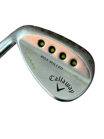 Callaway LH MD3 Milled C Grind 58° LW DG Wedge Flex Shaft Crossline Grip