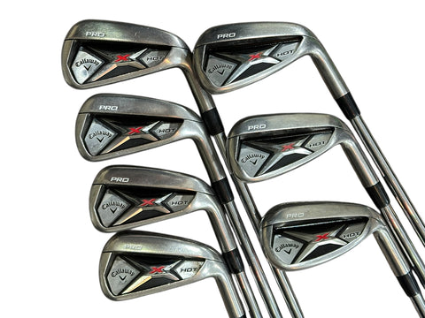 Callaway X Hot Pro Iron Set 4-9/AW NO PW Project X 95 5.5 Regular Flex Shafts