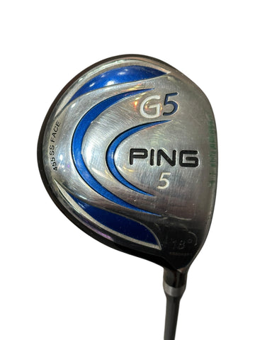 Ping G5 18° 5 Wood TFC100F Regular Flex Shaft Ping Grip