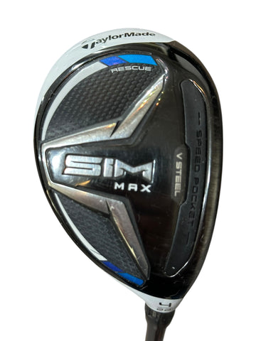 TaylorMade Sim Max Rescue 22° 4 Hybrid Ventus 6 R Flex Shaft Crossline Grip
