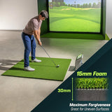 GoSports Golf 5' x 4' Pro Golf Hitting Mat, 15 mm Rectangle