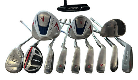 Top Flite Adams Cobra MRH Complete Golf Club Set R Flex SET-071525T05