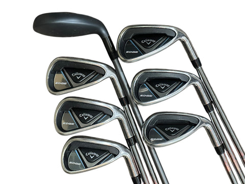 Callaway Edge Combo Iron Set 5H-PW, SW Edge R Flex Shafts Callaway Grips