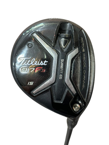 Titleist 917F3 15° 3 Wood Diamana 80g Stiff Flex Shaft Golf Pride CP2 Pro Grip