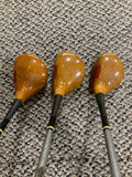 H&B Louisville Grand Slam Reg 483030 Persimmon Woods Set Driver, 2 Wood, 3 Wood S Flex