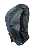 Ultimate Cart Bag 14-Way Divider 8 Pockets Strap Handle Rain Hood Black/Blue