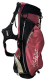 Titleist Stand Bag 6-Way 5 Pockets Harness Handle Rain Hood Pink/White