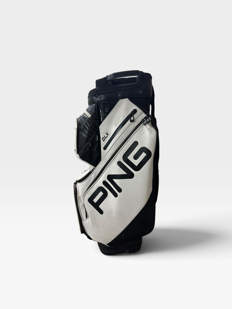 Ping Cart Bag 15-Way Divider 8 Pockets Shoulder Strap Carry Handles Rain Hood Black/White