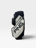 Ping Cart Bag 15-Way Divider 8 Pockets Shoulder Strap Carry Handles Rain Hood Black/White