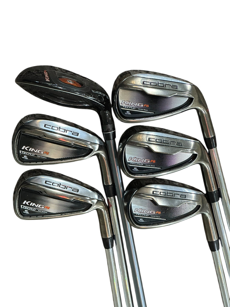 Cobra F6 Iron Set 3/4H 6-PW King F6 Stiff Flex Shafts Lamkin REL Grips