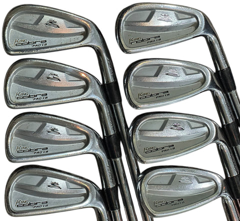 Cobra King Cobra Pro CB Iron Set 3-PW +1/2" Project X 5.5 Regular Flex Shafts Golf Pride Tour Velvet Grips