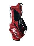 Titleist Stand Bag 4-Way Divider 4 Pockets Harness Handle Rain Hood Red/Black