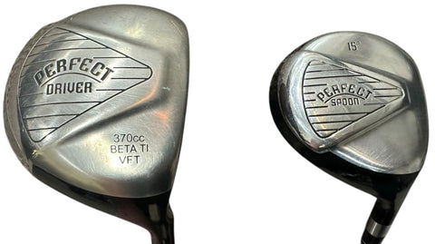 Perfect Club Driver/15° Spoon Wood Set Perfect Club S Flex Shafts Perfect Grips