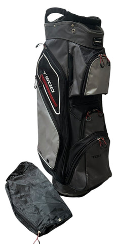 Tour Max T500 Cart Bag 15-Way Divider 8 Pockets Strap Handles Rain Hood