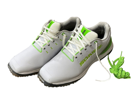 Sqairz Golf Shoes Size-US11 White/Green WORN 1 TIME Excellent Condition