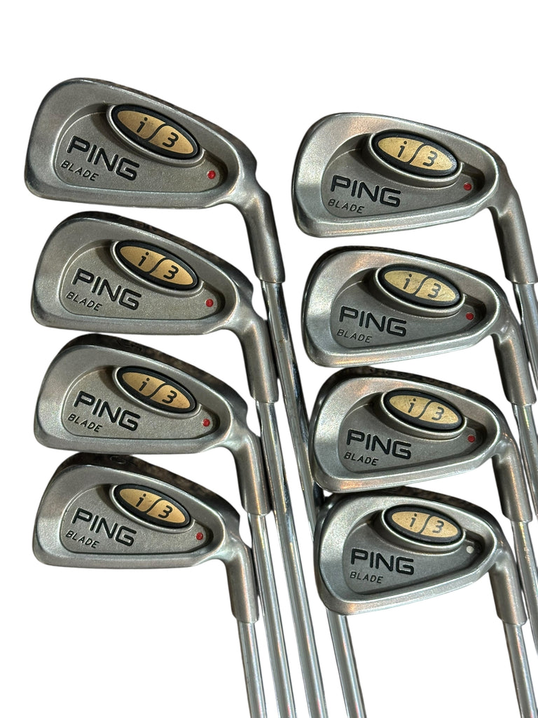 Ping i3 Blade Red Dot Iron Set 3-PW Cushin JZ Stiff Flex Shafts Crossline Grips