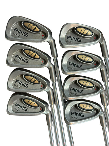 Ping i3 Blade Red Dot Iron Set 3-PW Cushin JZ Stiff Flex Shafts Crossline Grips