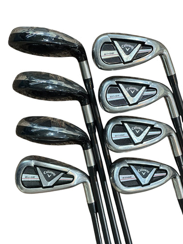 Callaway Edge Hybrid Iron Set 4, 5, 6H 7-AW Edge R Flex Shafts Callaway Grips
