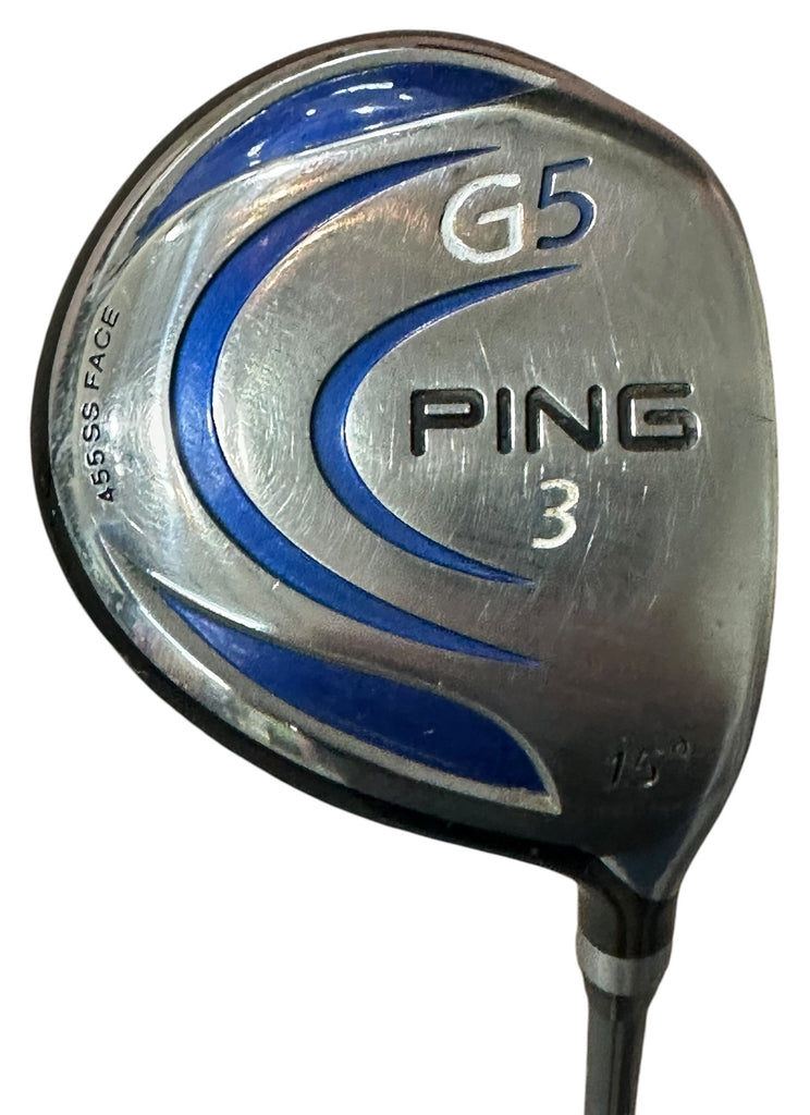 Ping G5 15° 3 Wood TFC100F Regular Flex Shaft Lamkin Crossline Grip