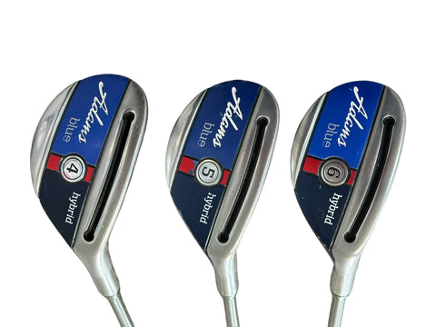 Adams Blue Hybrid Set 4-5-6 Aldila Blue 55g R Flex Shafts Adams Grips