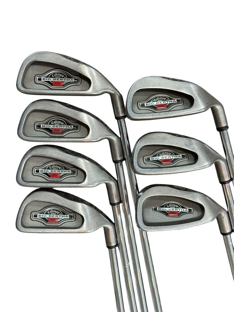Callaway 1996 Big Bertha Irons 4-PW -1" Memphis 10 R Flex Shafts Karma Grips
